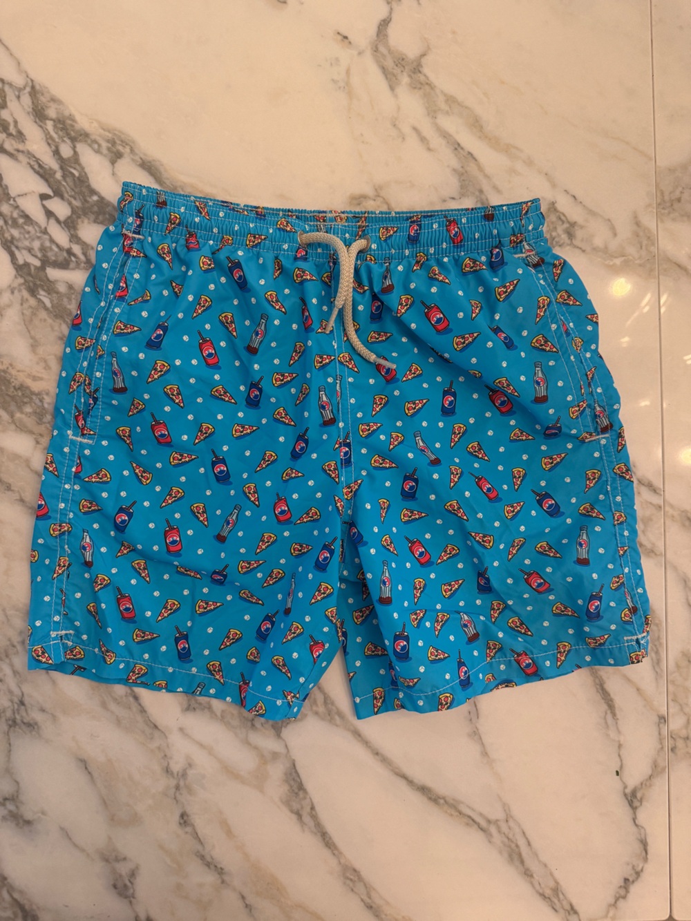 MC2 Saint Barth Boys Swim Trunks with Limited Edition Print